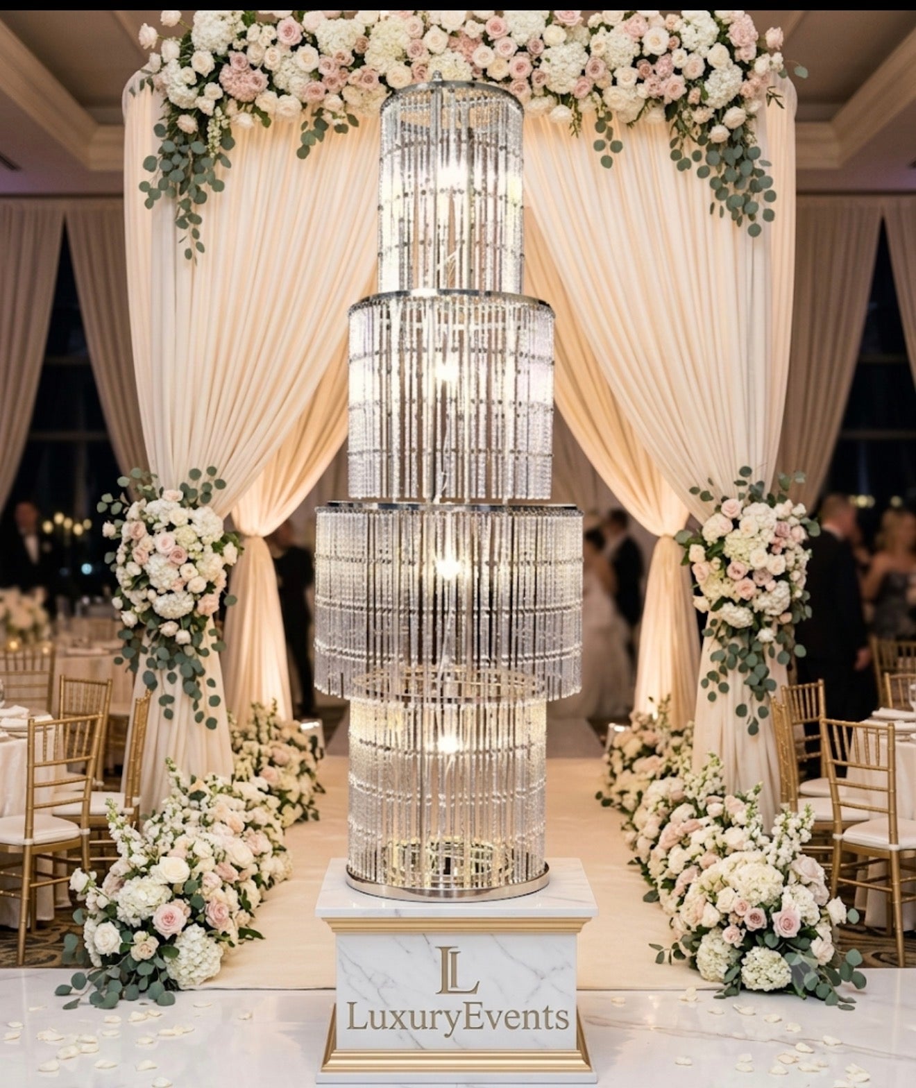 Colonne Décorative Strass – Location