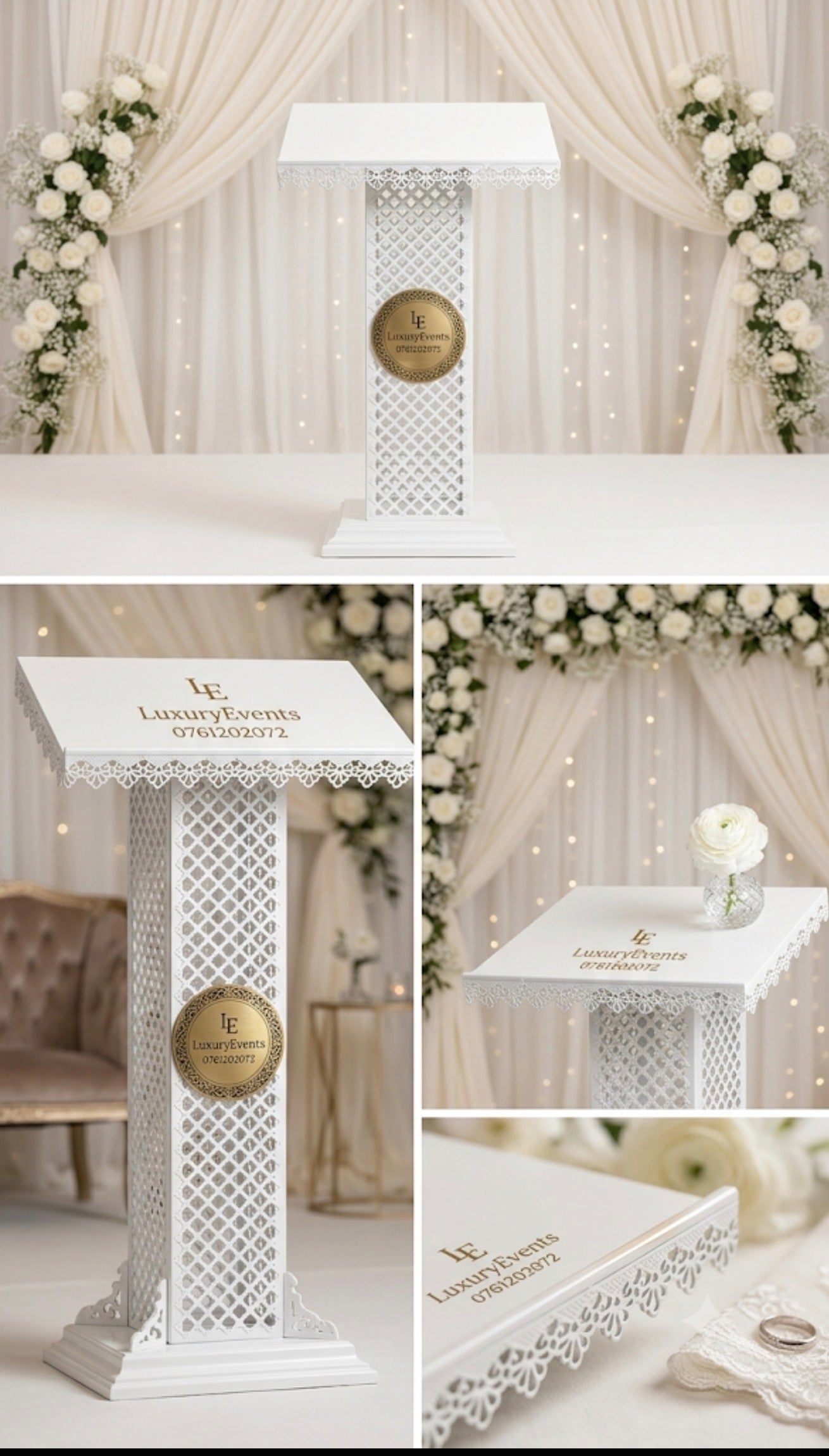 Pupitre Blanc Luxe – Location