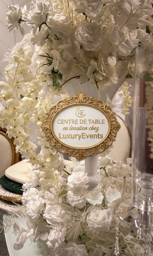 Vase Blanc Centre de Table Floral