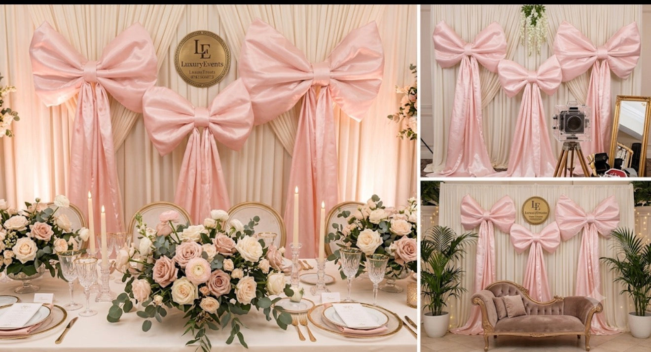 Nœud Rose Géant Décoratif – Location