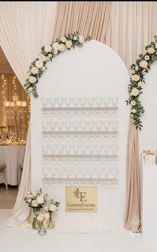 Mur de Verre Apéritif – Présentoir 40 Verres – Neuf | Luxury Events