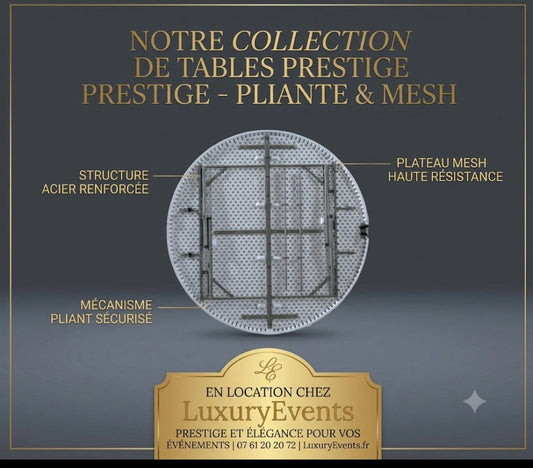 Table Rondes Pliante Prestige – Location Événementielle