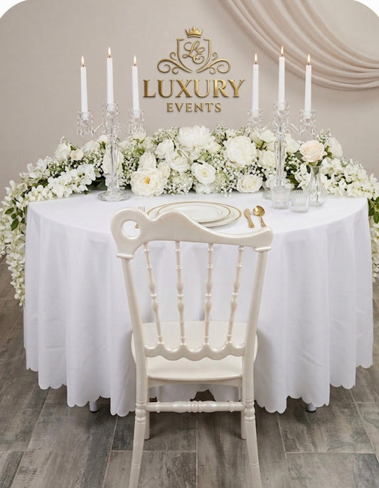 Location Chaise Juliette Blanche – Polypropylène Premium