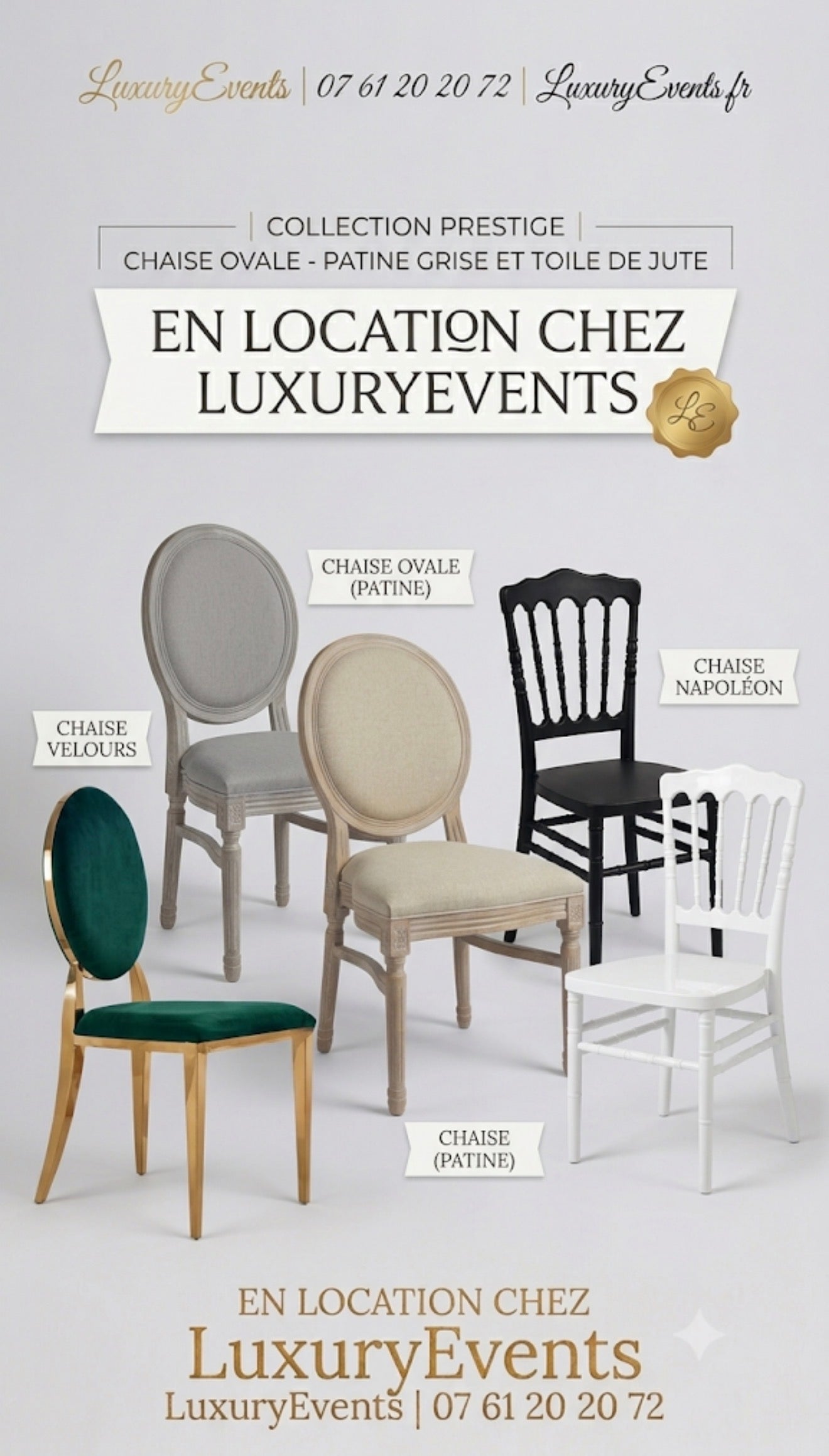 Location Chaises Napoléon Noires