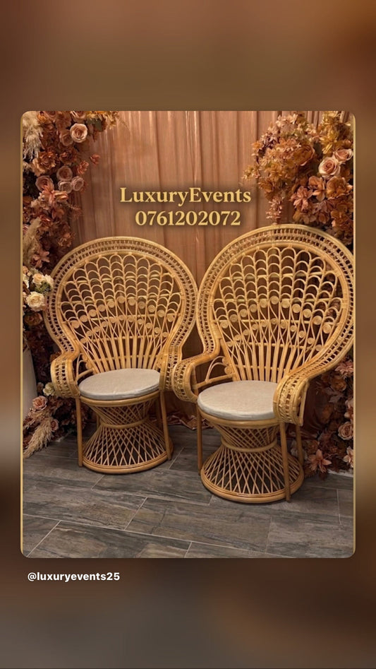 Chaises Baroque en Rotin (x2)
