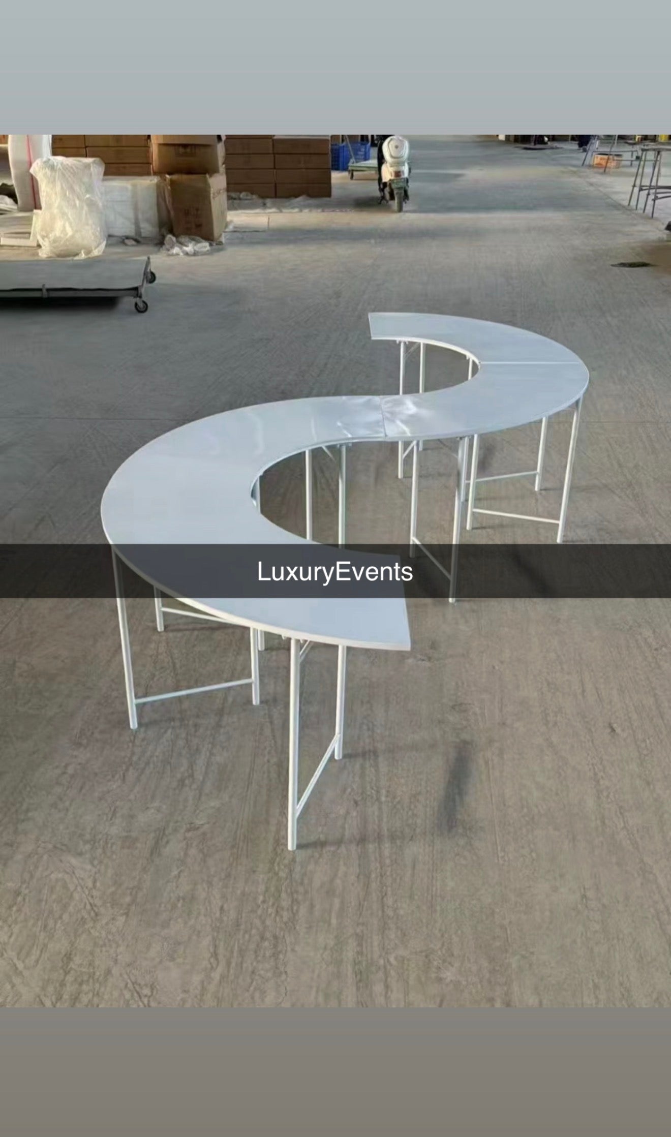 Table Buffet en S – Location