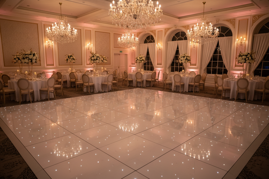 Location Piste de Danse Blanche LED Étoilée