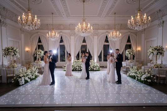 Location Piste de Danse Blanche LED Étoilée