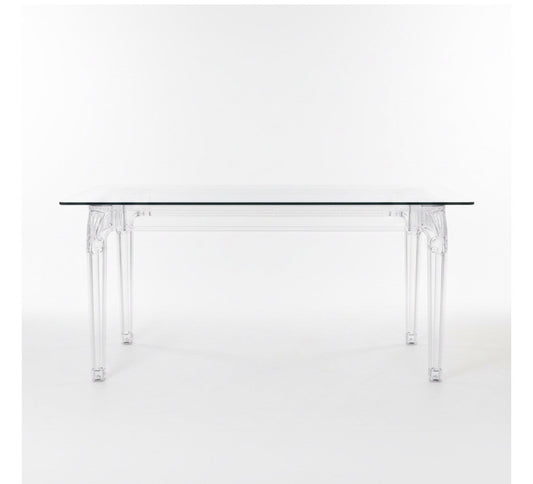 Table d'Honneur Plateau Verre Sécurit Pieds Plexi Transparent – Neuve | Luxury Events